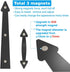 ZEKOO Garage Door Magnetic Decorative Hardware Kit, Set of 6 Faux Hinges and Handle for Garage Door Decoration.