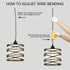1 Pack Farmhouse Pendant Island Light Fixtures, Metal Hanging Light Fixtures with Fabirc Lighting for Dining Room