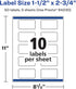 Avery Durable Waterproof Rectangle Labels, 1.5" x 2.75", 50 Total, Oil and Tear-Resistant, Laser/Pigment-Based Printable