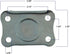 Heavy Duty Rubber Caster Wheel with Rigid Non-Swivel Top Plate - 2-Inch, 125 lb Load Capacity
