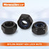 MewuDecor #8-32 304 18-8, 50 Nylon Insert Hex Lock Nuts Locknuts, Stainless Steel Black Oxide, PCS