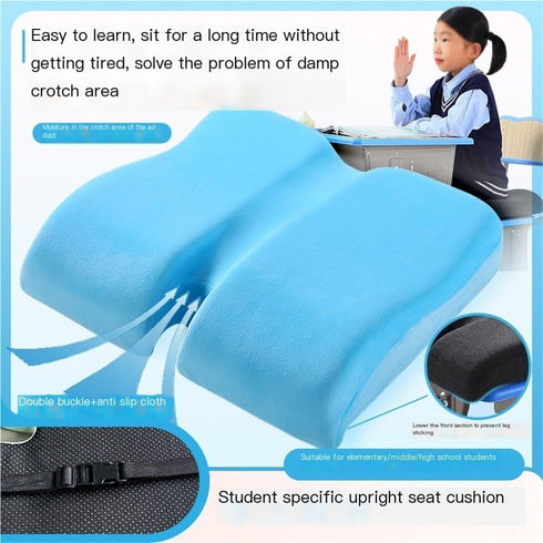 Generic Tailbone Comfort(Green,37.5x36x7CM) Height Adjustable Seat Cushion for Injury&Pain,Orthopedic Coccyx Memory