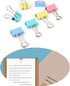 Small Colorful Binder Clips, 1 inch Length, for Office (64 Pcs)