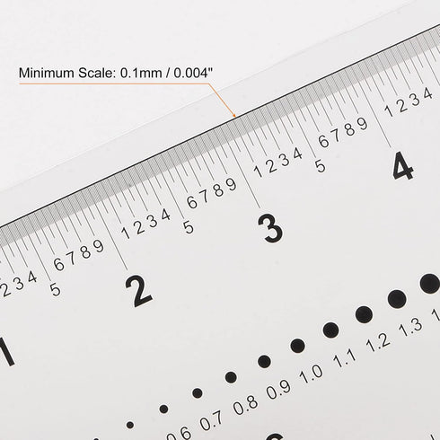 Film Flexible Ruler 6 Inch - 0.1mm Scale PET Plastic Covered Thickened Folding Straight Ruler Measuring Tool