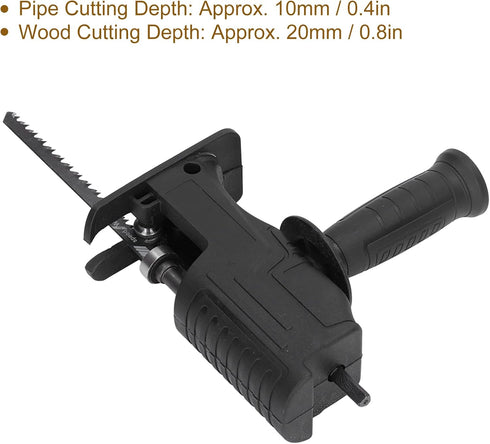 Reciprocating Saw Adapter, Hand Drill to Reciprocating Saw Chainsaw Conversion Head Kit