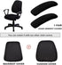 SARAFLORA Stretchable Office Chair-Arm Cover, Stain Resistant Spandex Slipcover for Desk Chairs Arm, Black