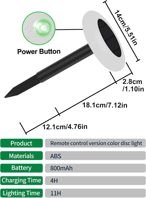 2 Pack 9 intelamp Solar Pathway Lights Outdoor, Color Changing with Remote Control, Dusk to Dawn Solar Powered