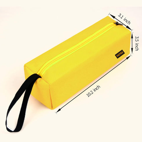 1-Pack Zipper Utility Tool Bag, Small Multi-purpose Storage Organizer for Screwdrivers, Pliers (Yellow)