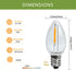 25 Pack C7 Bulbs, Bulbs E12 0.6W 7W, 2200K, Bulbs LED Night Light Christmas Replacement Candelabra Base Shatterproof
