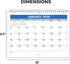 Dunwell 2025-2026 Calendar Binder 8.5x11, 3-Hole Punched, Fits 3-Ring Notebook, Use Now to Dec 2026, Wall Calendar