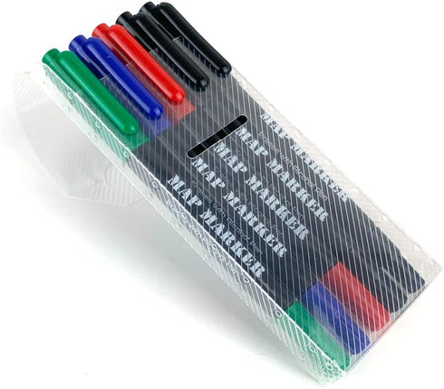 Map Markers - Dual Tip, Pack of 5
