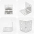 bociloy 12PCS 38x30x30mm 90 4 Stainless Steel Corner Braces, Degree L-Shaped Support Brackets, Holes Right Angle Shelf