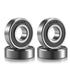 4 Pcs R8-2RS Bearings, 1/2" ID x 1-1/8 OD x 5/16" Thick, Double Rubber Sealed Miniature Ball Bearings
