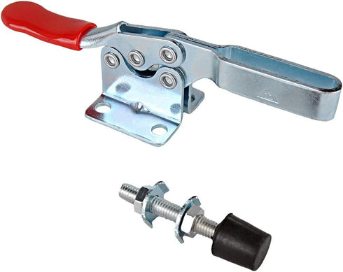 E-TING 201B Hand Tool Toggle Clamp 198Lbs Antislip Red Horizontal Quick Release Tool (2Pcs)