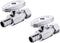 (Pack of 2) EFIELD 1/4 Turn Straight Stop Valve, 3/8" OD Compression X 1/2" Pex Chrome Plated Brass