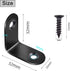 12pcs Black L Bracket Stainless Steel Corner Braces 30 x 30mm Heavy Duty Right Angle Brackets with 30pcs Screws for