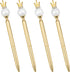 SHIDOW Gold Pen, Pearl Decorated Metal Ballpoint Pen, 4PC, for Office, Home, Party, Christmas