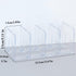 Marte Vanci Clear Acrylic File Sorter, Sturdy Desk File Organizer Shelf Book Holder Purse Handbag Clutch Divider File Folder Rack for Letter Cookbooks Home Office Kitchen Supplies 4 Sections by Marte Vanci