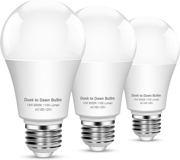 OHLUX Dusk to Dawn Outdoor Light Bulb, 13W 60W Equivalent Energy Saving