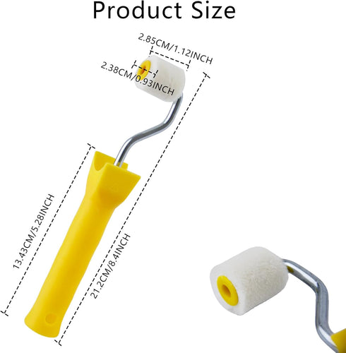 2 Pcs Foam Paint Roller - Mini Paint Rollers for Touch up Trim Edge, 1 Inch Roller for Professional Painting Results