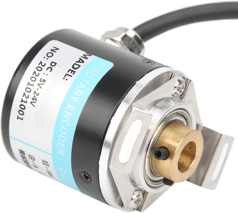 Incremental Optical Rotary Encoder, 30mA ABZ Encoder, 6mm Half Hollow Shaft, DC5-24V for Office Automation