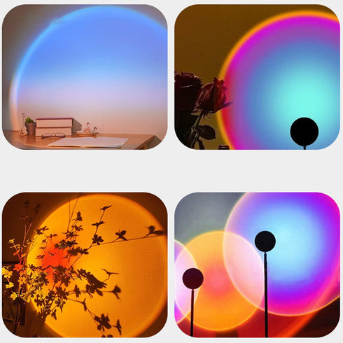 Sunset 16 360 Sunset Lamp Projection Spotlight with Remote RGB Colors for Influencer Video, Degree Rotation Light