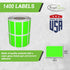 Royal Green White Rectangular Sticky Labels Rolls for Moving, Storage, Organizing 25mmX10mm - 1400 Pack