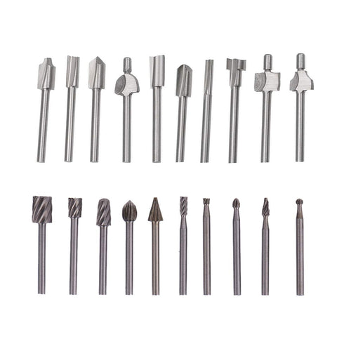 HSS Router Dremel Bits Set, 1/8"(3mm) Shank for Power Rotary Tools, DIY Woodworking Accessories
