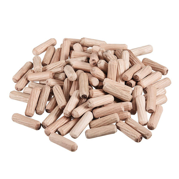 uxcell 0.24"x0.79"(6x20mm) Wooden Dowel Pin, 100pcs Fluted Beveled Hardwood Kiln Dried
