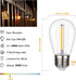 Shatterproof & Waterproof S14 LED Bulbs, Warm White 2200K, 70LM, E26 Base, 120V, 15 Pack Replacement Patio Lights