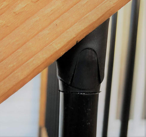 FENCE & DECK RITE Baluster Connectors for OD Metal Balusters, Black Polypropylene, 24 Pack