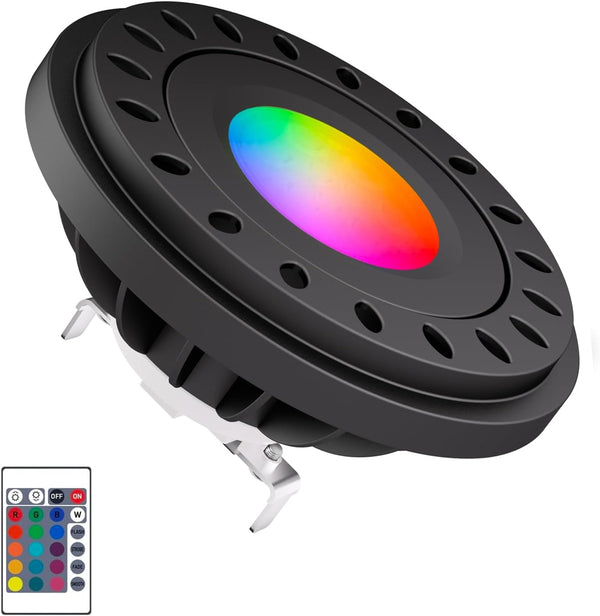 RGB PAR36 LED Light Bulb Color Changing, Warm White+15 Colors Choices on