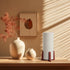 13.9" KUNJOULAM Modern Small Table Lamps, Nightstand Lamp with Linen Fabric Shade, Cylinder Bedside Table Lamp