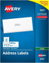 Avery 5351 Copier Label, Mailing, 1-Inch x2-13/16-Inch, 3300/BX, White