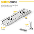 8 Pack 45Lbs 40x13.5x5mm,Silver DIYMAG Cabinet Door Magnets, Magnetic Door Catch, Drawer Magnet Catch, Strong Magnets