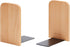 Pandapark Wood Bookends, Non-Skid Heavy Duty Bookends for Shelves - 1 Pair