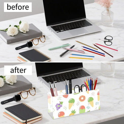 Generic Summer Watermelon Strawberry Ice Cream Pen Organizer Acrylic White Board Marker Holder Organizer Pen and Pencil