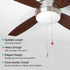 22" 2 PATIKIL Ceiling Fan Pull Chain, Pcs Crystal Pull Chain Fan Connector Vintage Ceiling Fan Ornament Fan Chains