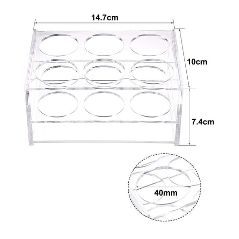 uxcell Clear Polypropylene Tube Rack, 6-Well for 100ml