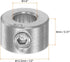 Shaft Collar 1/4" Bore 304 Stainless Steel Set Screw Shaft Collars, 1/2" OD, 1/3" Width, for Wheel Barrow Axle, Gearbox Assemblies, Machine Tools, Industry