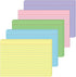 JINMIKEJI Colored Index Cards 5x7 Inch - 50 Pack Ruled Flash Cards for