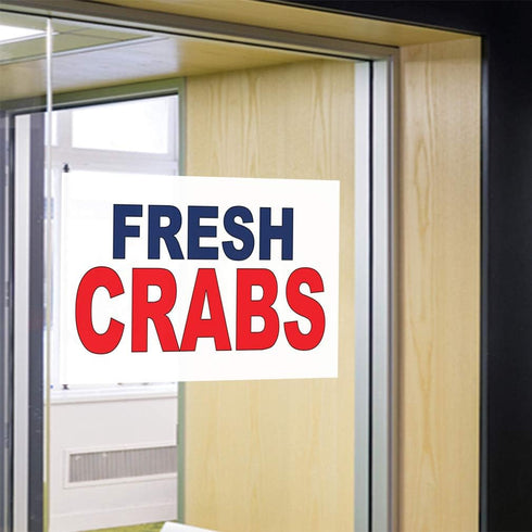 Fastasticdeals 36x24Inches Decal Stickers Multiple Sizes Fresh Crabs Blue Red Bar Restaurant Food Truck Industrial
