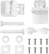 Meaferks Set lids,1 (2Pcs- MFL15) Toilet Seat Hinges Replacement Parts White Plastic Hinge with Screws, Connectors