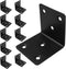 Aoserge 10 pcs 2 x 2 Inch Black Stainless Steel Corner Bracket -