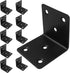 Aoserge 10 pcs 2 x 2 Inch Black Stainless Steel Corner Bracket -