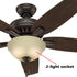 Ze-310d, Zing Ear Ceiling Fan Light Switch & Socket Replacement Parts - Pull Chain Switch for Lamp Holder (Nickel