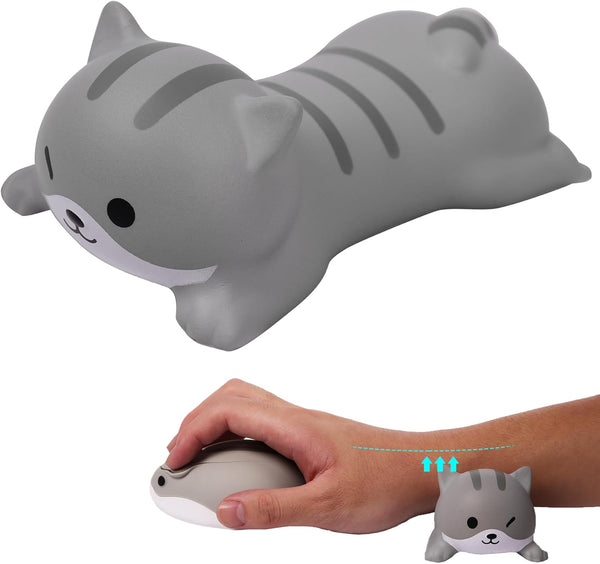 Small Cute Cartoon Mouse Pad with Ergonomic Wrist Rest Support, Comfortable for PC and Laptop