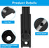2pcs 2 Inch Solid Brass Slide Bolt, Black Gate Latch Sliding Screen Door Lock, Surface Bolts with Screws