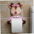 FUTUREORYY Cartoon Deer Roll Paper Holder Toilet Paper Shelf Wall-Mounted No Drilling Decorative Tissue Rack