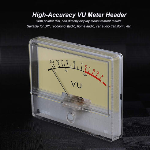 T-90 VU Meter Header DB Test Meter Amplifier Level with Light Bulb for Recording Studio Car Audio